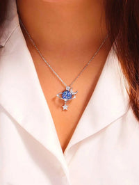 Joya celestial para almas únicas COLLAR GALAXIA AZUL "edición limitada"