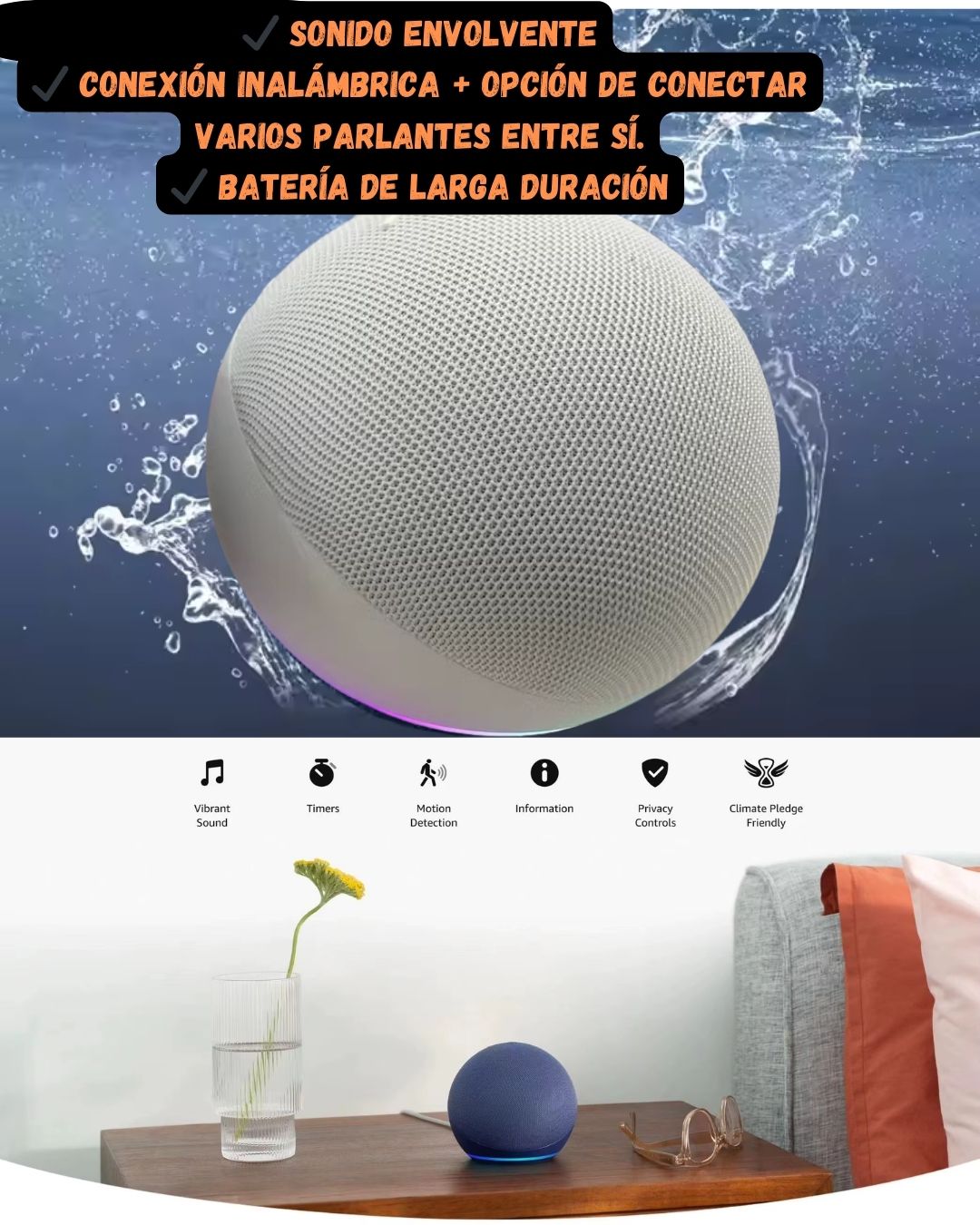 PARLANTE PORTÁTIL ALAXE SUPER BASS  en blanco, negro, azul.