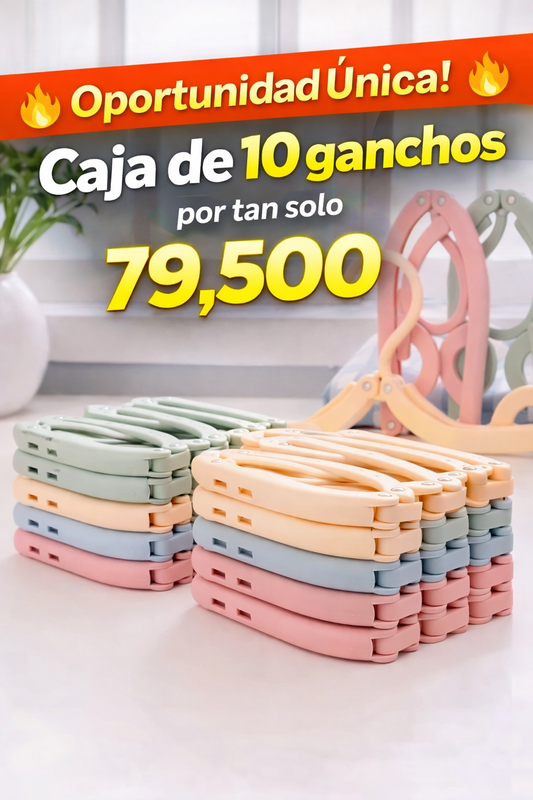 Colgador plegable premium 10 unidades
