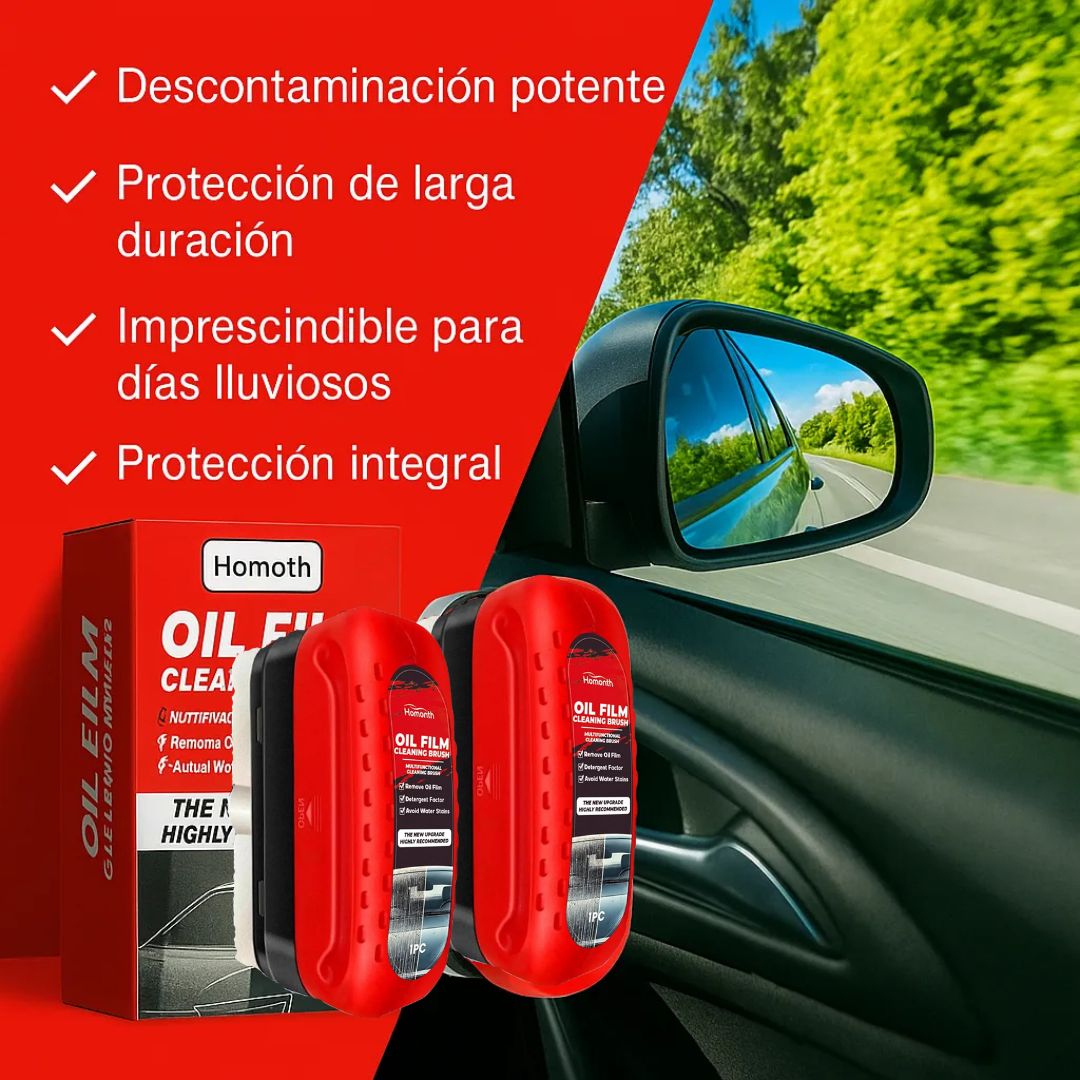 OIL FILM® CEPILLO HIDROFÓBICO PARABRISAS, VIDRIOS Y ESPEJOS EMPAÑADOS