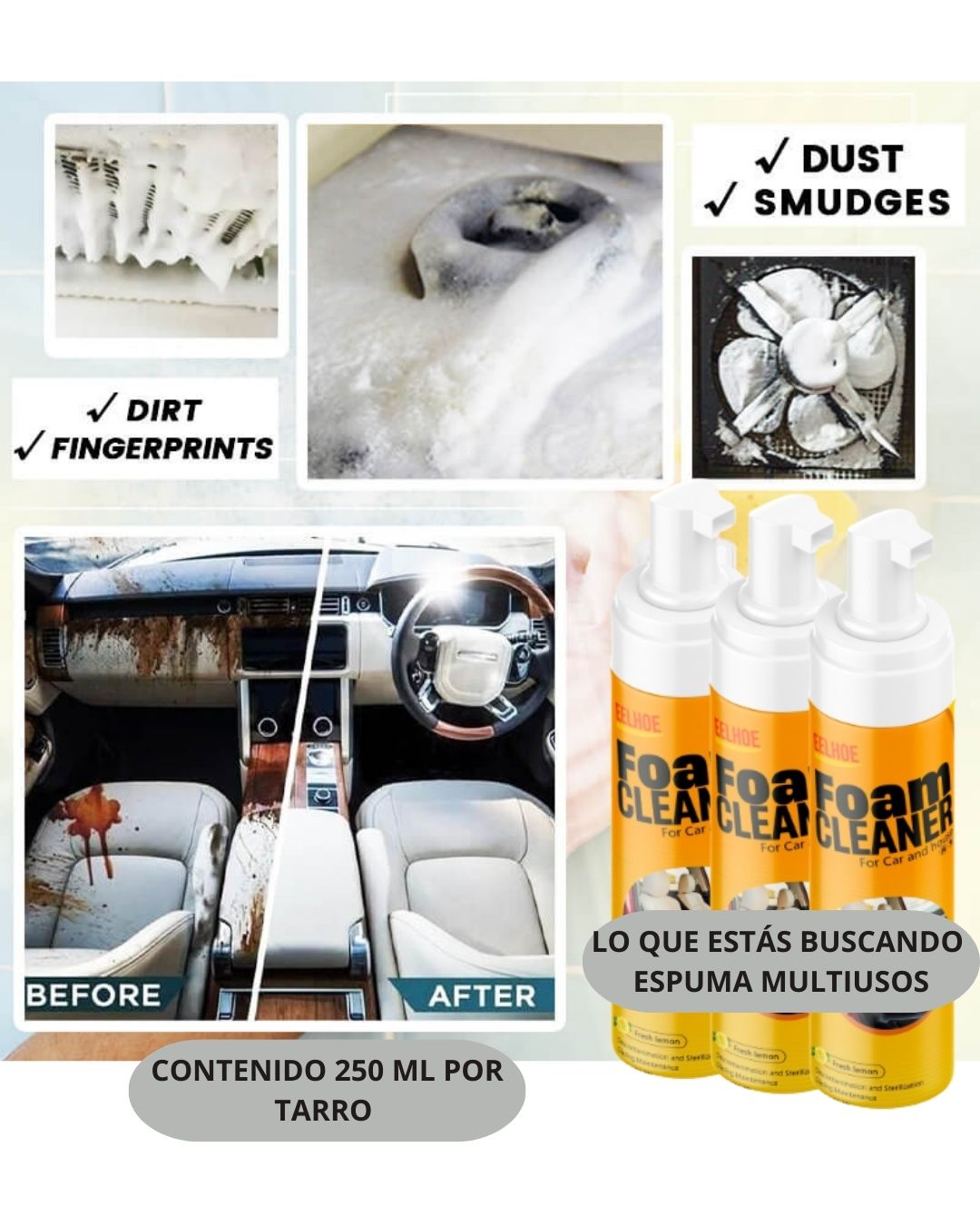 3 Espuma Limpiadora FOAM CLEANER™