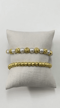 2 Manillas balín perla-diamanté más OBSEQUIO sorpresa
