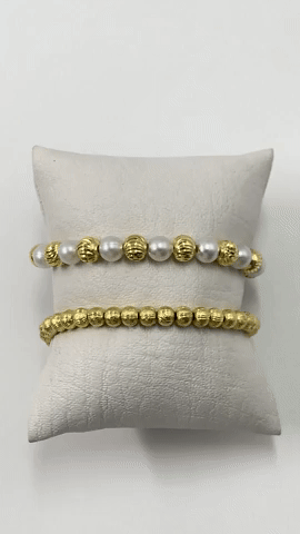 2 Manillas balín perla-diamanté más OBSEQUIO sorpresa