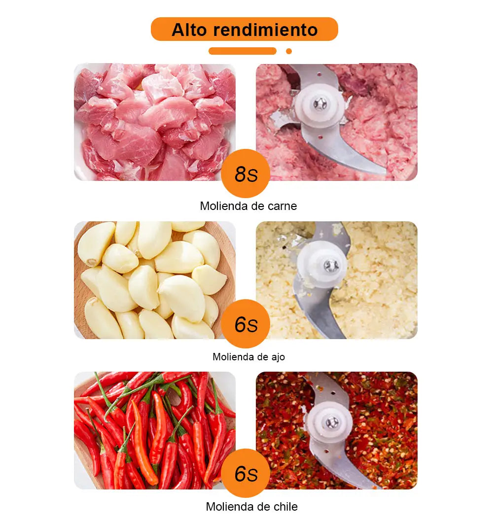 Picadora Eléctrica Carnes, Verduras y Granos
